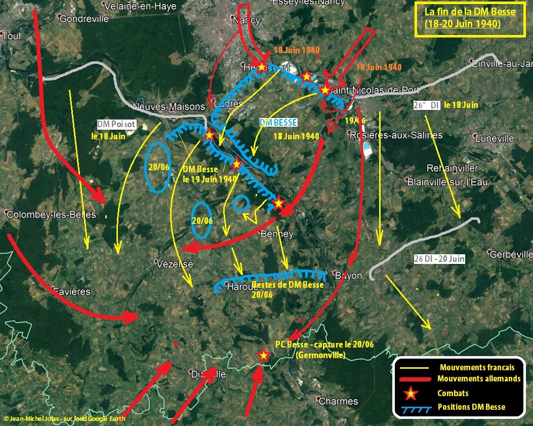 Repli de la DM BESSE - 13 au 17 Juin 1940