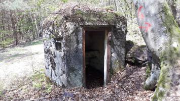 Ligne Maginot - FM45 - NONNENHARDT CENTRE 2 - (Blockhaus pour arme infanterie) - Entrée et créneau arrière gauche