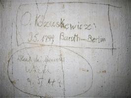 Ligne Maginot - M14 - GUNSTHAL 2 - (Blockhaus pour arme infanterie) - Graffiti de soldats allemands daté du 9/5/1944