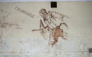 Ligne Maginot - LANGENSOULTZBACH - (Camp de sureté) - Bâtiment B
Salle 1
Peinture murale du casernement