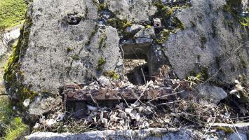 Ligne Maginot - FM86 - WELSCHHOF SUD OUEST - (Blockhaus pour arme infanterie) - Un créneau encore visible