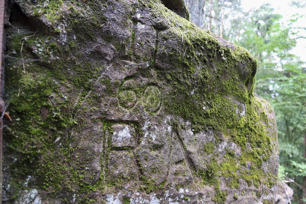 Ligne Maginot - WURZELKOPF (Observatoire d'artillerie) - Petit souvenir des Alpins qui ont occupé la position. A rapprocher de ceux du Falkenstein et du Krahberg