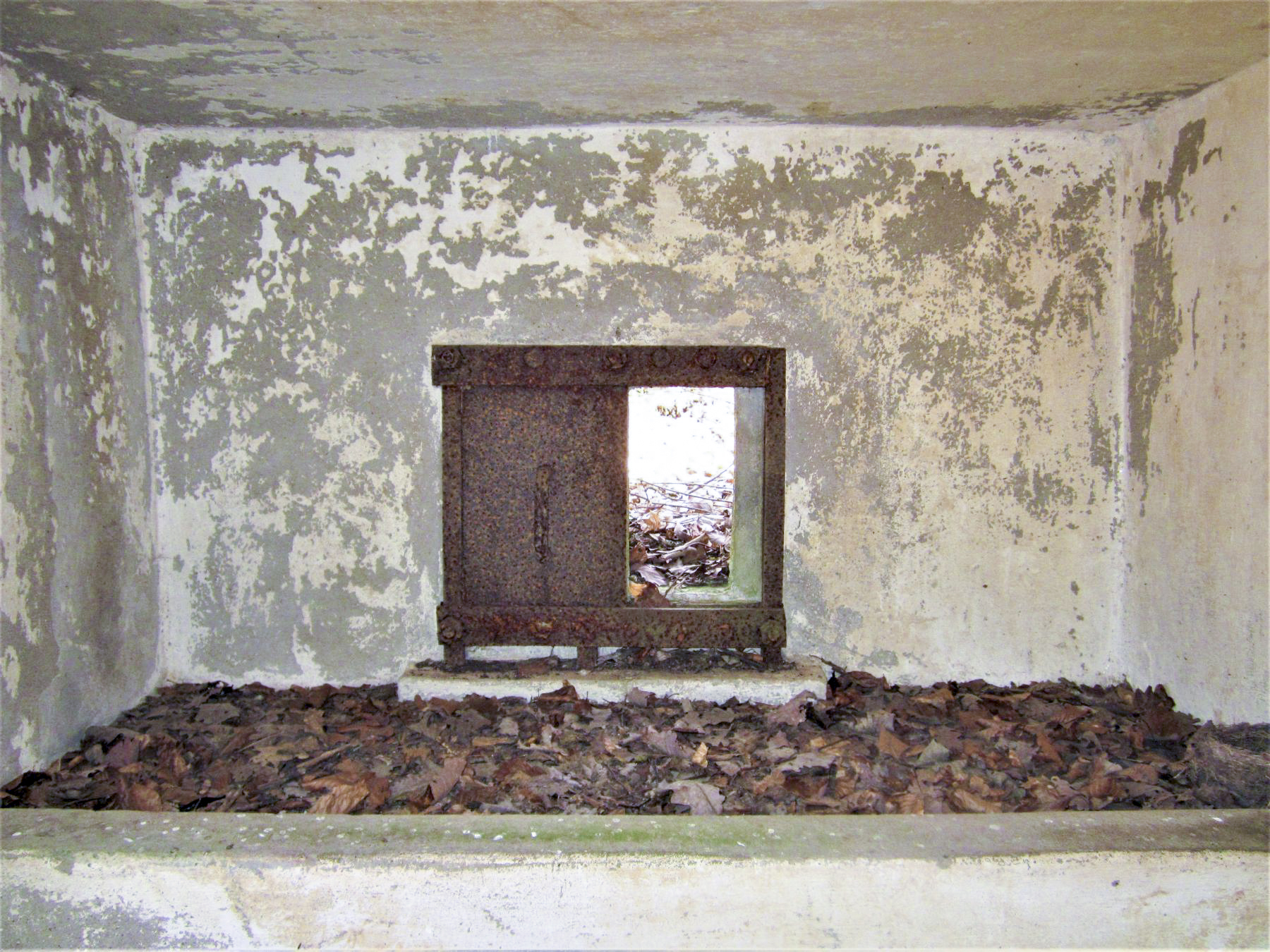 Ligne Maginot - FM46 - NONNENHARDT CENTRE 5 - (Blockhaus pour arme infanterie) - Créneau latéral gauche avec tablette de tir FM