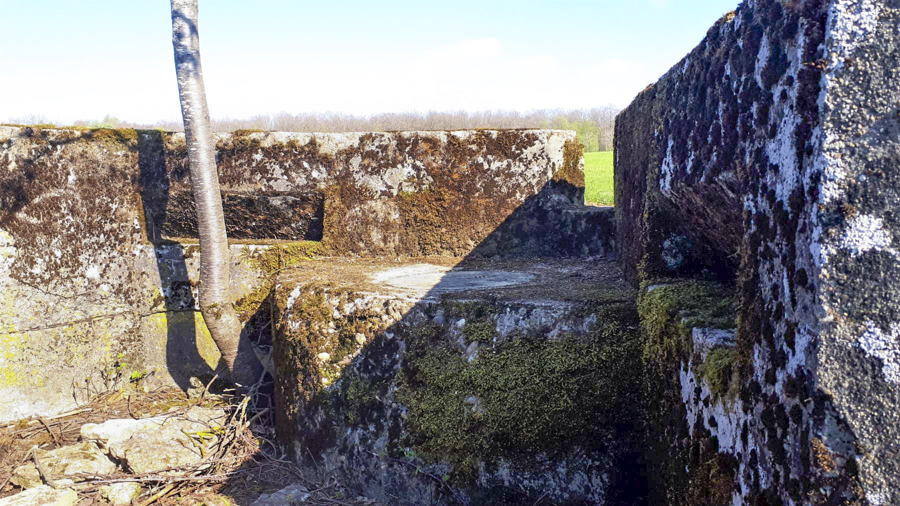 Ligne Maginot - SPIESS 2 - (Cuve pour arme d'infanterie) - Le support du FM avec 2 niches munitions