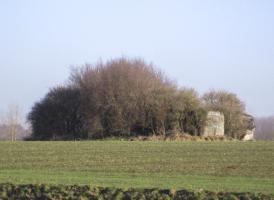 Ligne Maginot - A62 - MUGUET (Blockhaus pour canon) - Blockhaus visible de la D 87 Wargnies-le-Petit Bry.