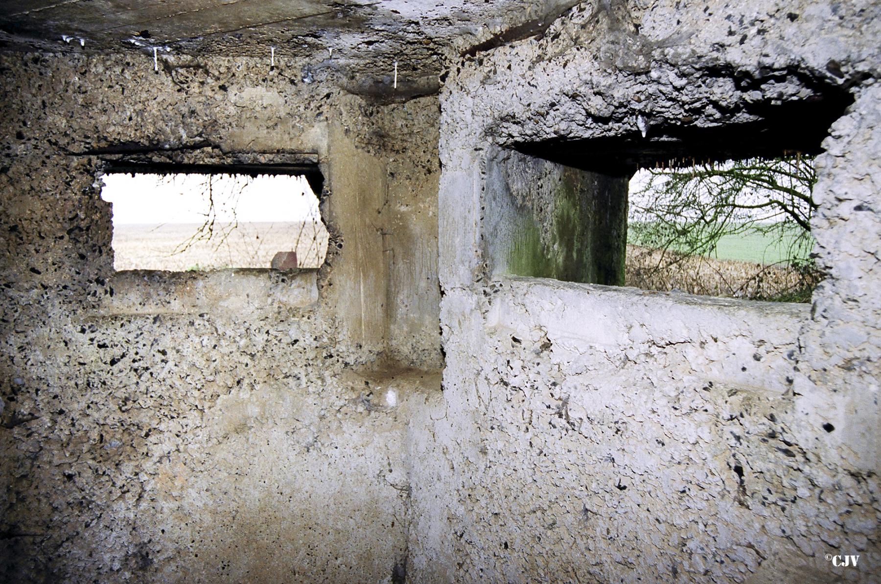 Ligne Maginot - A69 - PAVOT - (Blockhaus pour canon) - Les créneaux d'observation