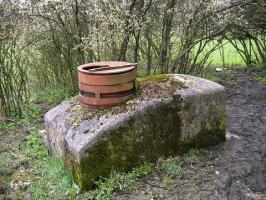 Ligne Maginot - FERME BRANDSTUDEN (Observatoire d'infanterie) - La guérite type OD85 enchâssée dans son massif bétonné