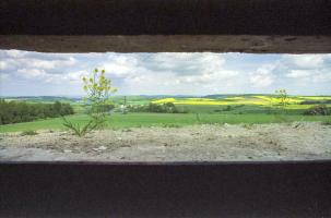 Ligne Maginot - COTE 400 - (Observatoire d'artillerie) - Vue depuis le créneau frontal