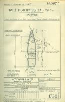 Ligne Maginot - Balle Hotchkiss de 25 mm – Tracé N° 14097N - 