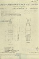 Ligne Maginot - Balle TP Mle 1934 – Tracé N° 14119B - 