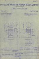 Ligne Maginot - Balle PR Mle 1934 – Tracé N° 14121B - 