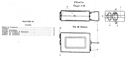 Ligne Maginot - Caisse métallique à cartouches Mle 1932 - Tiré de l'Instruction provisoire sur l’armement en service dans les casemates d’infanterie de régions fortifiées du 12 aout 1937