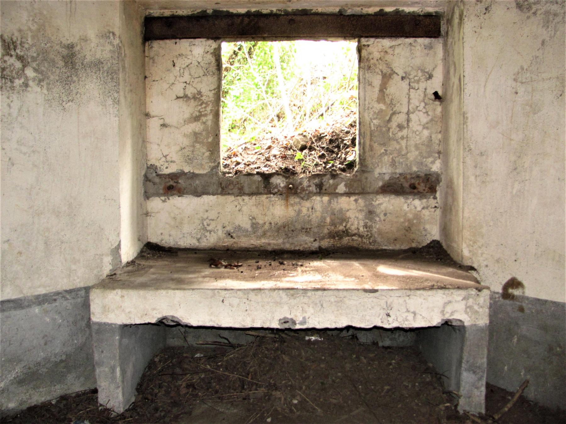 Ligne Maginot - C5 - HELIENBRUCK 1 - (Blockhaus pour canon) - le créneau et sa table 