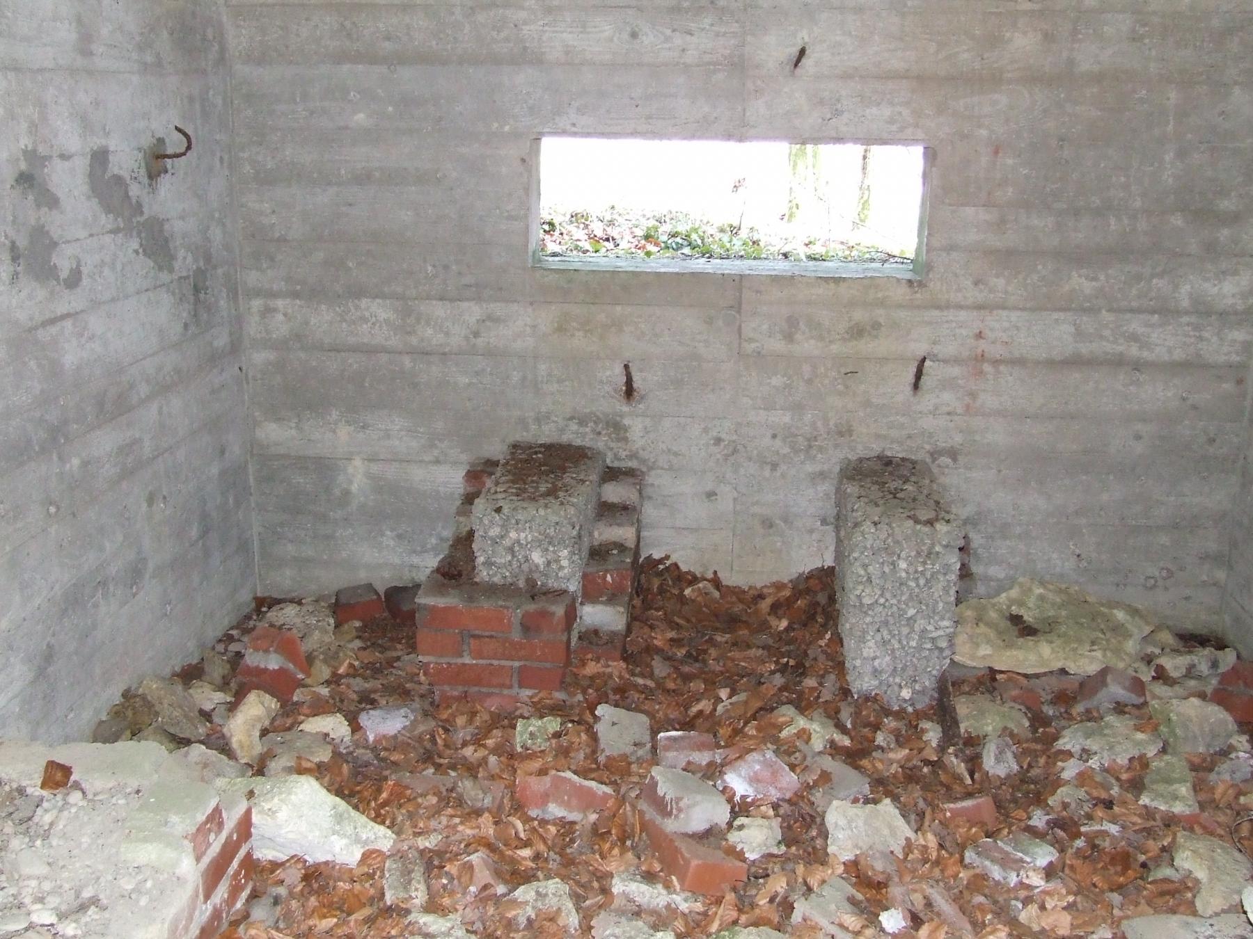 Ligne Maginot - AB5 - (Blockhaus pour canon) - La chambre de tir du canon de 25 AC.