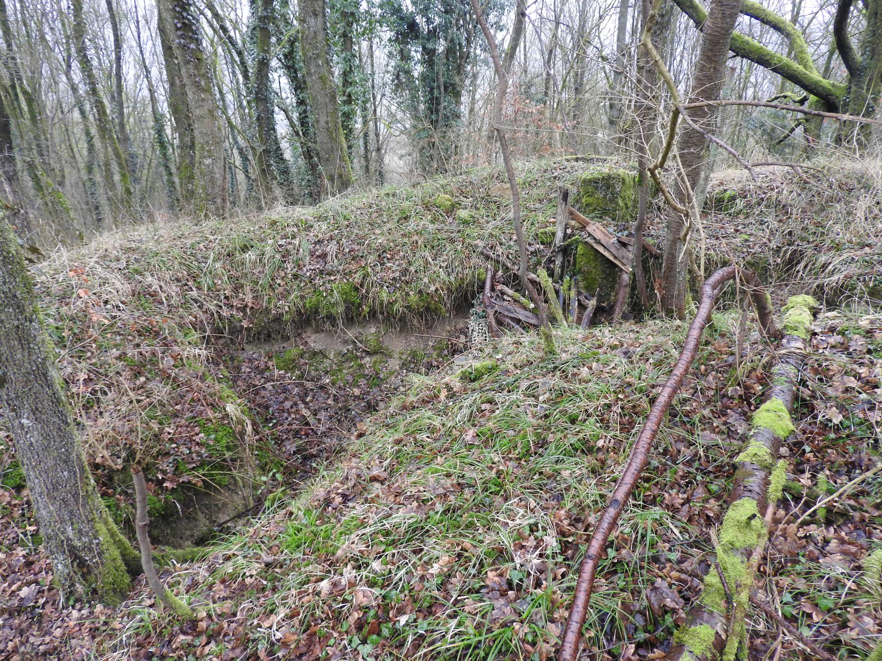 Ligne Maginot - GUNGLINGERBERG 3 - (Cuve pour arme d'infanterie) - Un poste de tir bétonné pour FM.