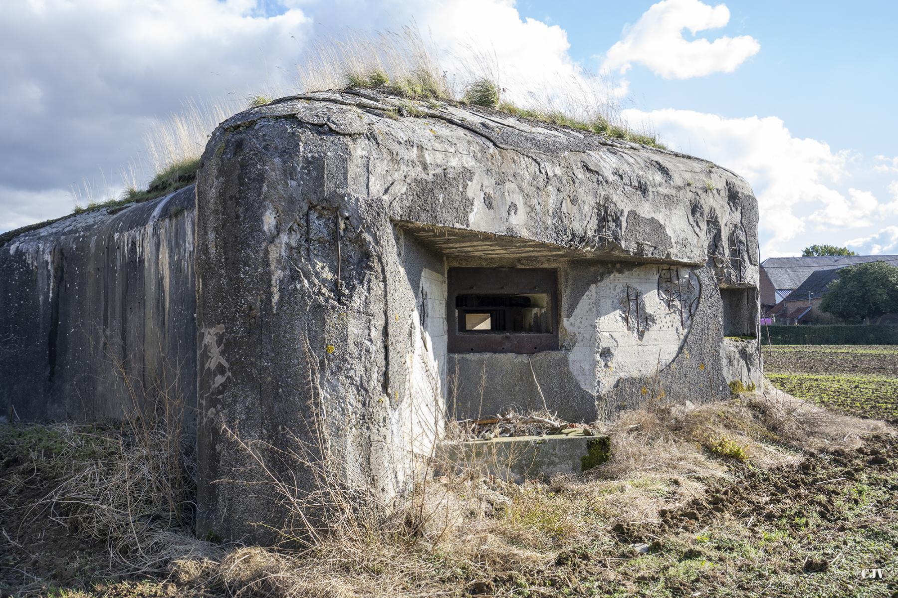 Ligne Maginot - B535 - BOIS-CRETE - (Blockhaus pour canon) - Les créneaux du blockhaus coté Ouest