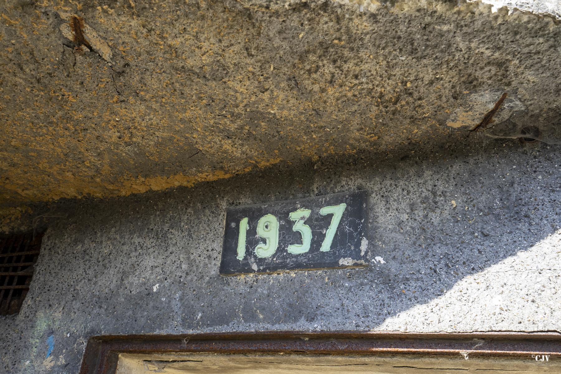 Ligne Maginot - B535 - BOIS-CRETE - (Blockhaus pour canon) - L'année de construction