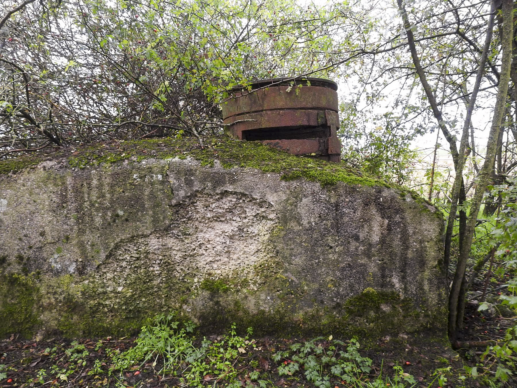 Ligne Maginot - FERME BRANDSTUDEN - (Observatoire d'infanterie) - La guérite et son massif en béton.