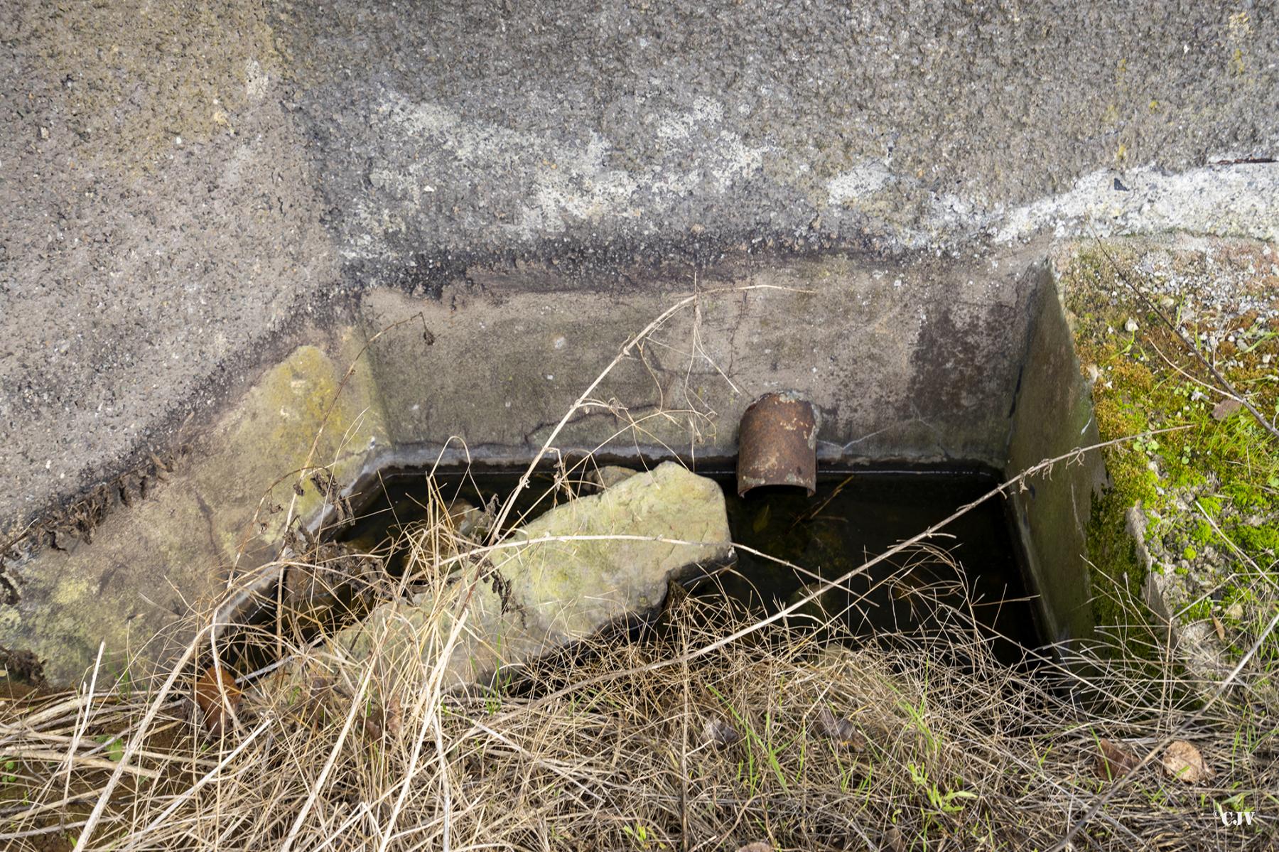 Ligne Maginot - B600 - BOIS DES ECOLIERS EST - (Blockhaus pour canon) - Le fossé pour les douilles