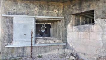 Ligne Maginot - AC1B - MC22 - LA COSTAUDE - (Casemate d'artillerie) - Le créneau du canon de 75