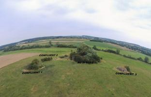 Ligne Maginot - CONFLUENT 1 - (Blockhaus pour canon) - Les trois blockhaus Confluent 1, 2 et 3 et la casemate STG MC30