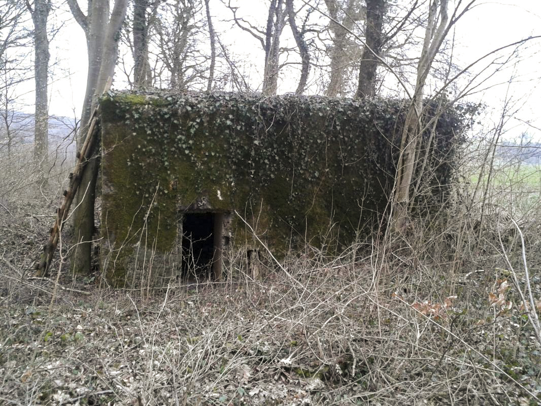 Ligne Maginot - DB230 - PINAUSET - (Blockhaus pour canon) - L'ouvrage vu de côté. 