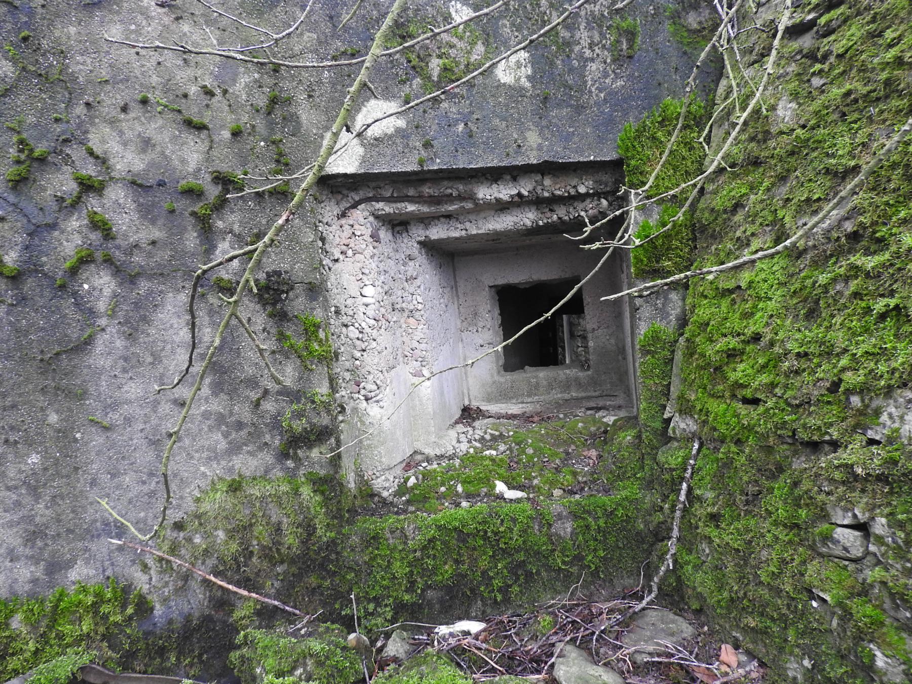 Ligne Maginot - WOLFSREDGEN EST - (Blockhaus pour canon) - Le créneaux FM de défense des abords.