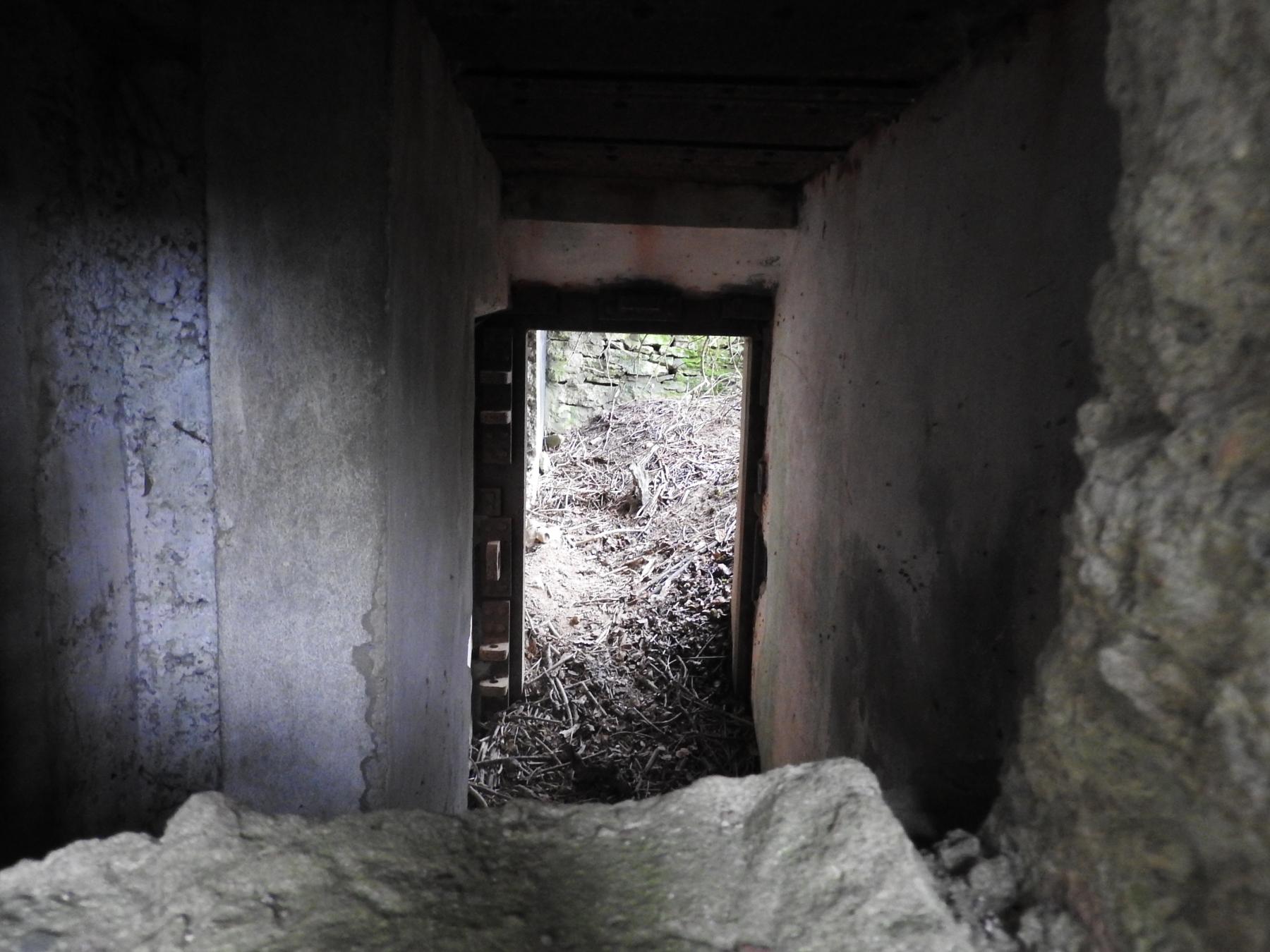 Ligne Maginot - WOLFSREDGEN EST - (Blockhaus pour canon) - L'entrée hommes vue depuis le créneaux FM.