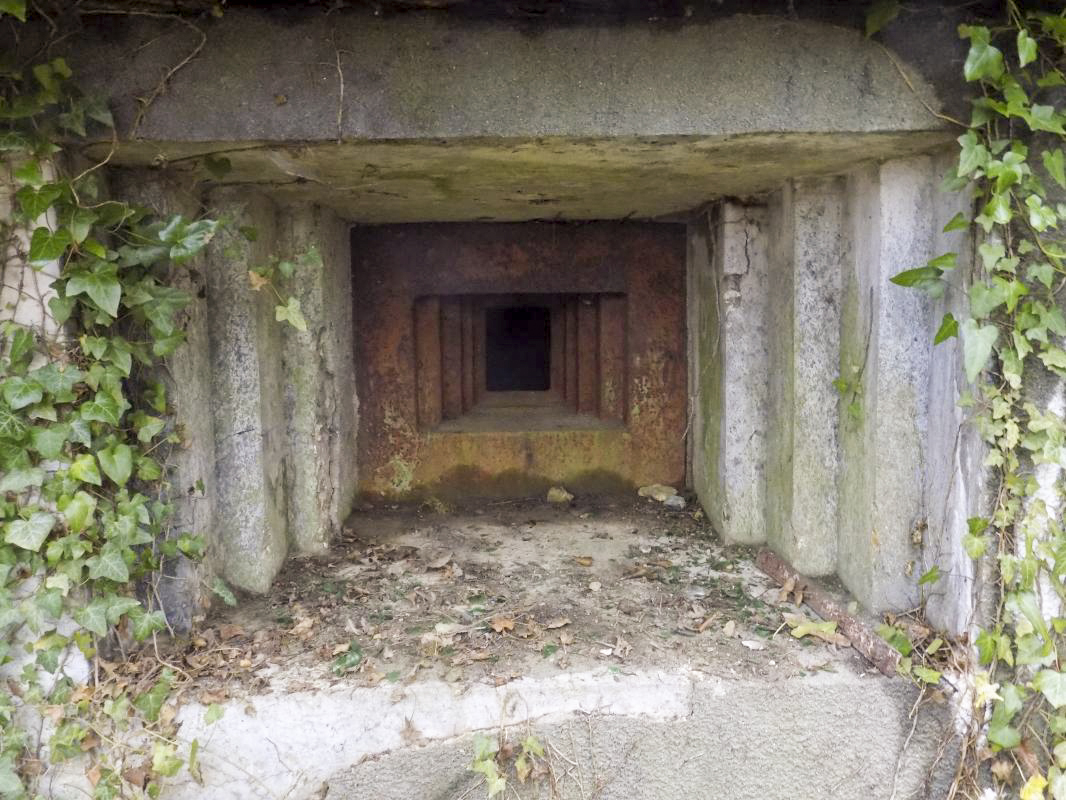 Ligne Maginot - 103 - CHATEAU BELLEVUE - (Blockhaus lourd type STG / STG-FCR - Double) - Face gauche, créneau Hotchkiss