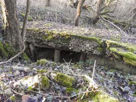 Ligne Maginot - KLEIBORN 3 - (Blockhaus pour arme infanterie) - La structure en rondins du blockhaus et sa couverture en béton de mauvaise qualité.