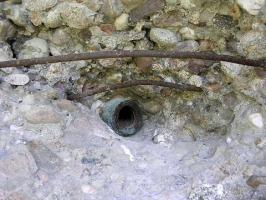 Ligne Maginot - Casemate d'ACHEN Nord-Ouest - L'un des obus allemands tirés sur la casemate