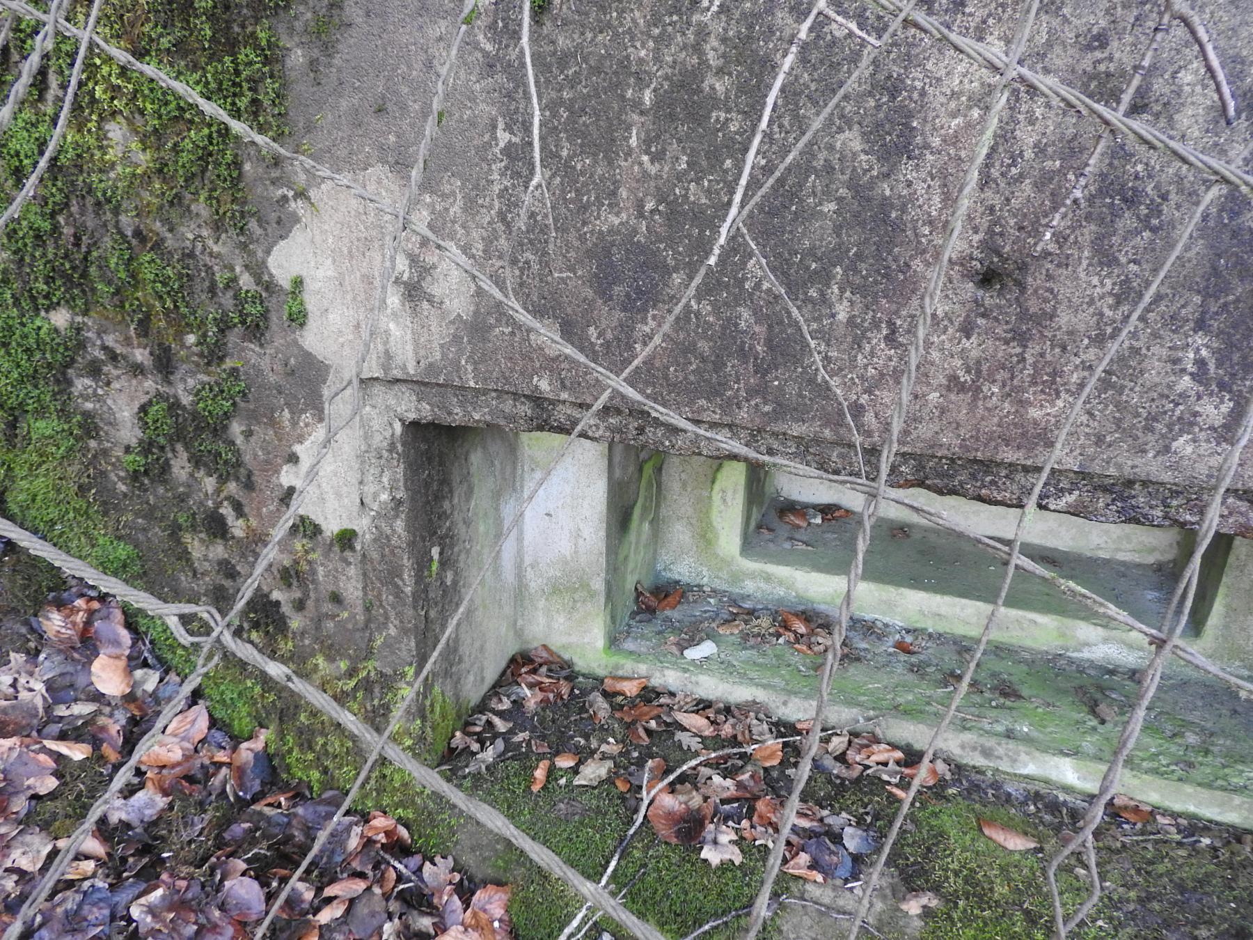 Ligne Maginot - FROHMUEHL SUD - (Blockhaus pour arme infanterie) - L'embrasure derrière le support du camouflage.