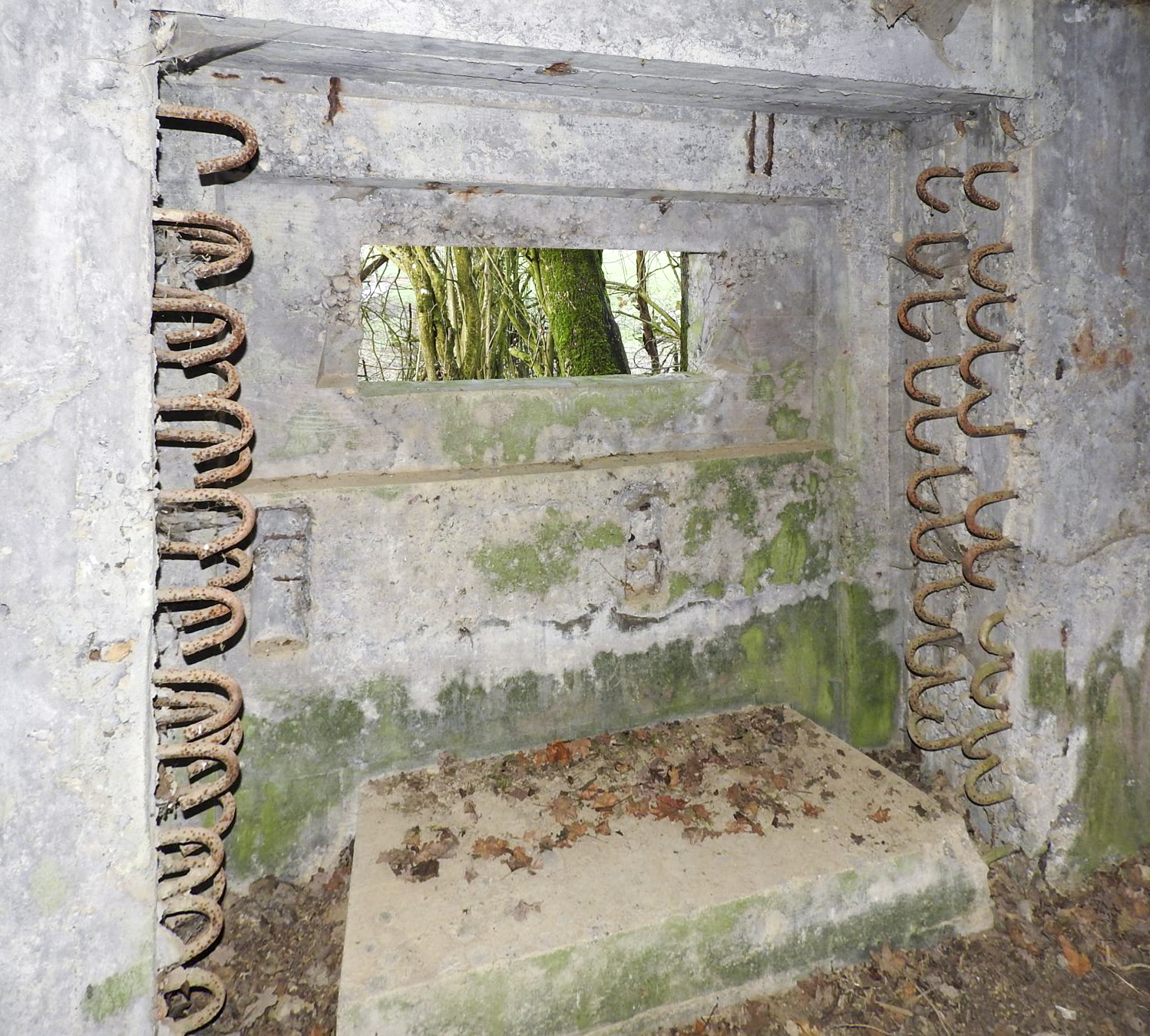 Ligne Maginot - AB29-C - BOIS DU CASTEL - (Blockhaus pour canon) - Le créneau sans son cuirassement.