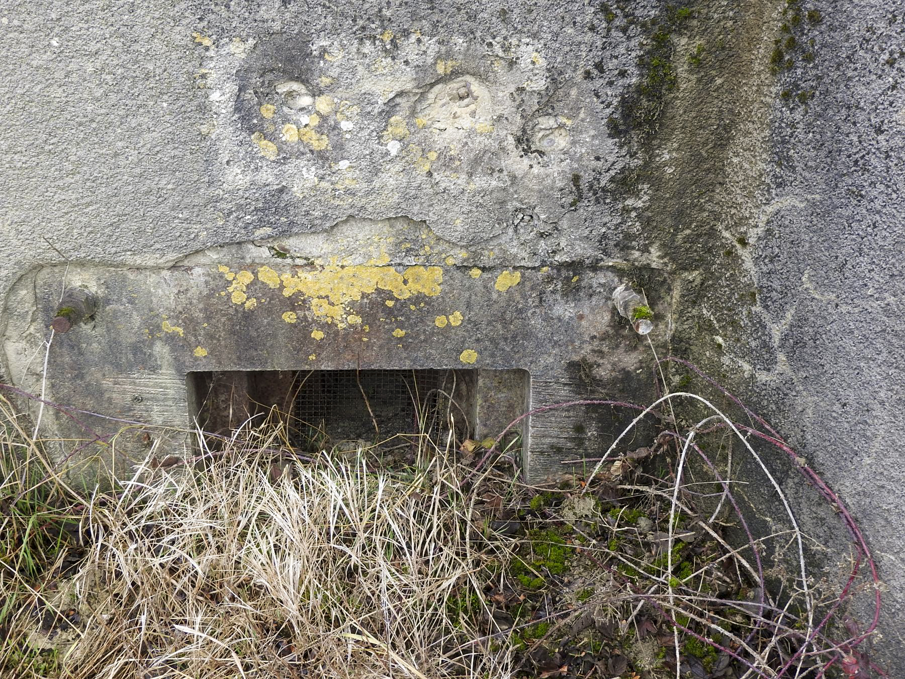 Ligne Maginot - BB25 - HEIMSTOCK EST 6 - MARCELLE - (Blockhaus pour arme infanterie) - La trémie de l'embrasure pour mitrailleuse.