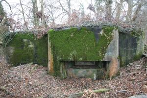 Ligne Maginot - AB1 - (Blockhaus pour canon) - Façade et créneau canon