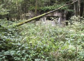 Ligne Maginot - A6 - LA CROUPE - (Blockhaus pour canon) - C'est ici que se trouvait la centrale  à béton, avec sa bétonnière, ses matériaux de construction et les sacs de ciment.