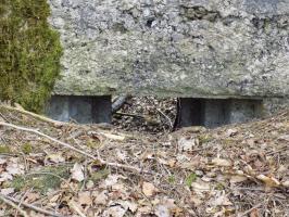 Ligne Maginot - BA104 - ROUTE DE REVIN 1 - (Blockhaus pour canon) - Face frontale créneau central pour mitrailleuse Hotchkiss