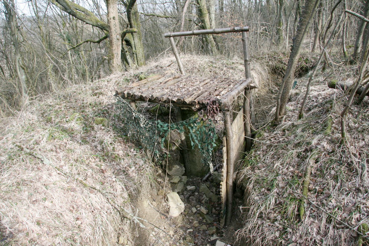 Ligne Maginot - GUNGLINGERBERG 3 - (Cuve pour arme d'infanterie) - Position et tranchée

