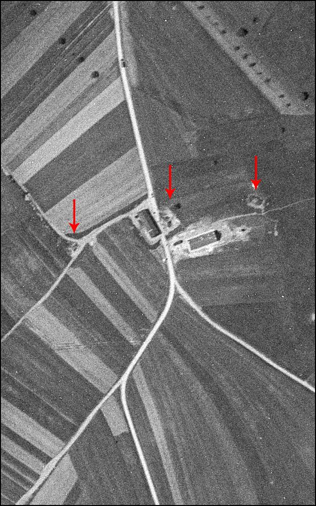 Ligne Maginot - WIESVILLER OUEST (AVANT POSTE) - (Blockhaus pour arme infanterie) - L'emplacement des trois blockhaus