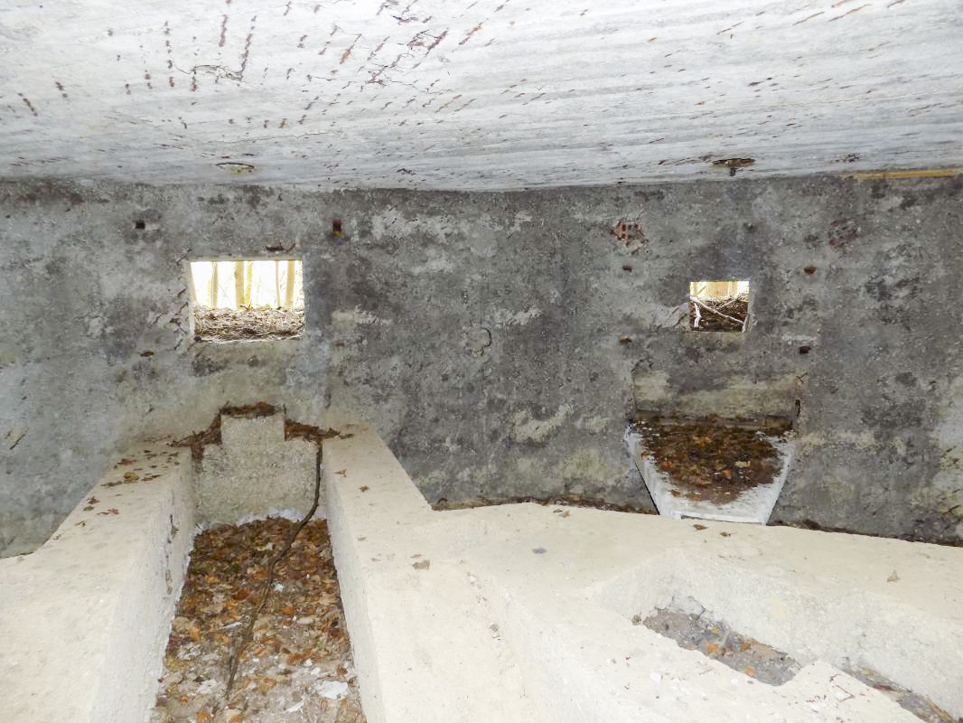 Ligne Maginot - BA104 - ROUTE DE REVIN 1 - (Blockhaus pour canon) - Créneaux AC gauche et Hotchkiss centrale