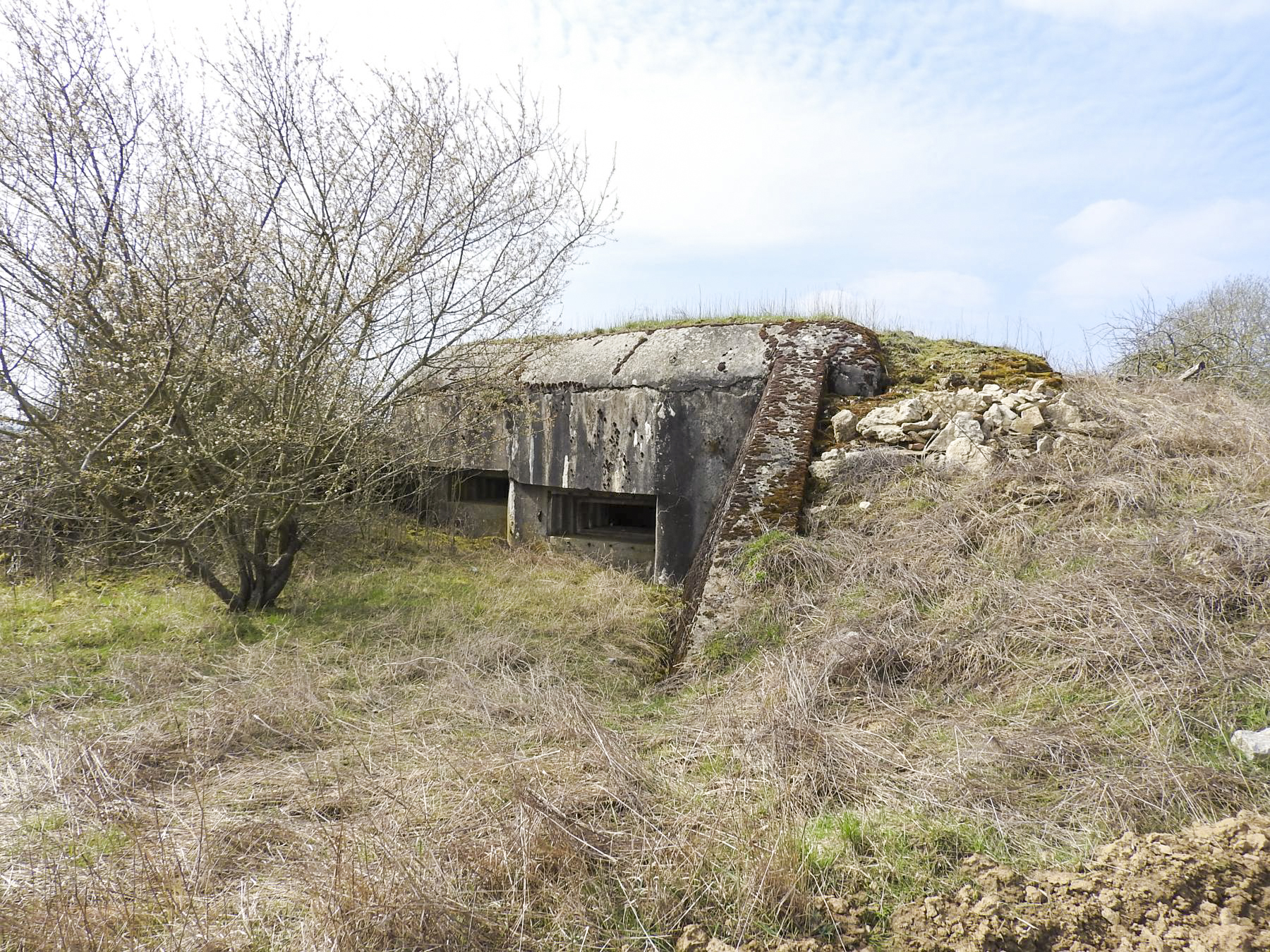 Ligne Maginot - AB24 - (Blockhaus pour canon) - La façade de tir