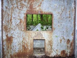 Ligne Maginot - B808 - BOIS DES AISEMENTS - (Blockhaus pour canon) - La chambre de tir
Flanquement droit - Embrasure