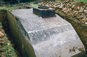 Ligne Maginot - CB317B - BROMMELSBERG - (Observatoire d'infanterie) - Le blockhaus en 1979 lors de l'opération de récupération de la carcasse du char par Amifort