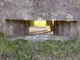 Ligne Maginot - BA95 - BOUT D'EN HAUT SUD - (Blockhaus pour canon) - Face frontale, créneau AC