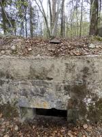 Ligne Maginot - BA105 - ROUTE DE REVIN 2 - (Blockhaus pour canon) - Face frontale créneau AC, 
En toiture, noter la cheminée