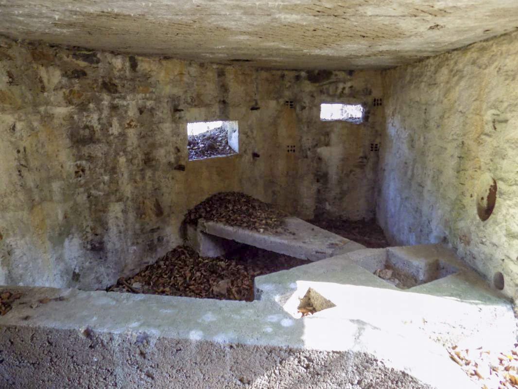 Ligne Maginot - BA105 - ROUTE DE REVIN 2 - (Blockhaus pour canon) - Créneaux Hotchkiss et FM