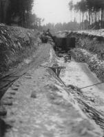 Ligne Maginot - HOCHWALD (FOSSé ANTICHAR DU) - (Obstacle antichar) - Construction du fossé
Partie entre C5 et C6