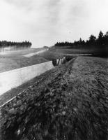 Ligne Maginot - HOCHWALD (FOSSé ANTICHAR DU) - (Obstacle antichar) - Construction du fossé
Vue du fossé et de la casemate C2