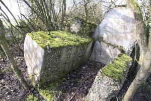 Ligne Maginot - MISTBERG 4 - (Observatoire d'infanterie) - Les restes de l'observatoire.
Bloc vertical à l'origine