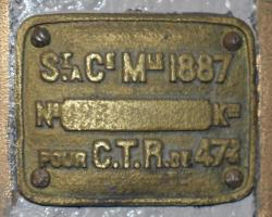 Ligne Maginot - Plaque de l'affût crinoline du canon 47 - 